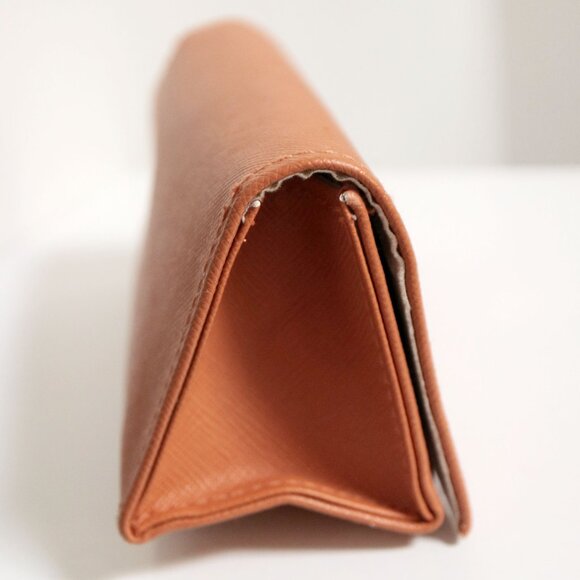 Unisex Tory Burch Cognac Brown Eyeglass Case - Picture 4 of 7